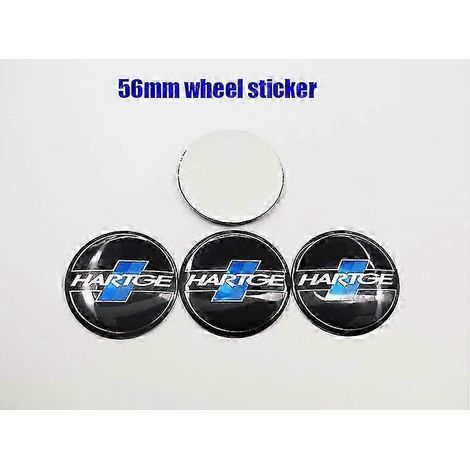 4 Stück 56 mm Hartge Logo Autoemblem Radnabenkappen Autofelgen-Nachrüst-Emblem-Abdeckungen Aufkleber Styling-Zubehör