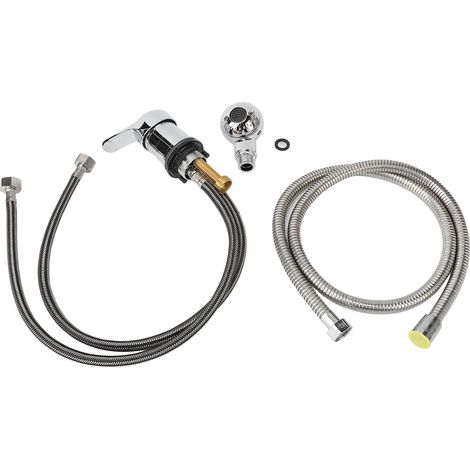 Robinet de lavabo coiffure kit de remplacement lit salon 60cm robinet torsion main 120cm tuyau souple mitigeur chaud froid douchette (1/5)