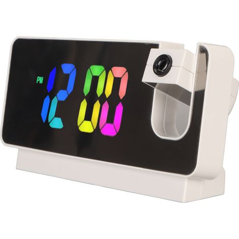 Digitaler Wecker mit LED-Anzeige, Spiegel, Sprachsteuerung, Temperaturanzeige und Kalenderfunktion für Schlafzimmer und Studentenwohnheim (1/5)