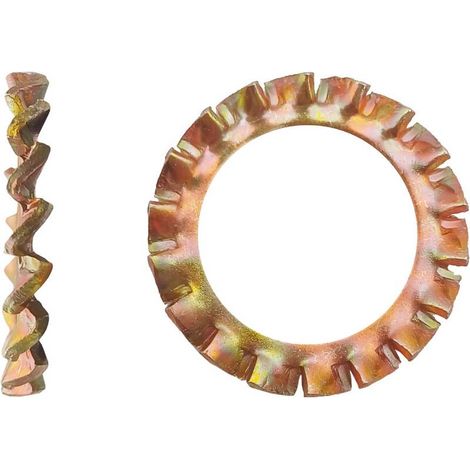 1000 Rondelles Denture Extérieure M10 mm - DIN 6798 A - Zingué Bichro - D-Work