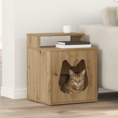 Cat House Artisian Oak 42.5 x 40 x 53.5 cm Engineered Wood vidaXL (1/5)