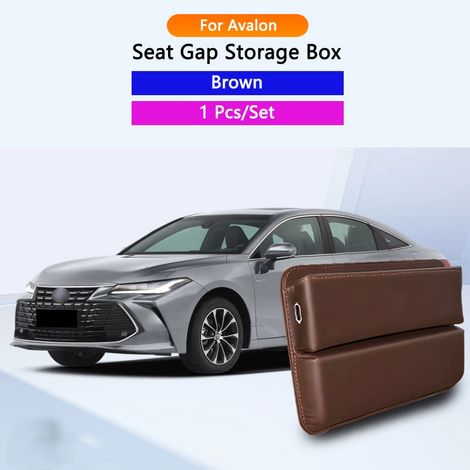 Boîte de rangement pour espace entre les sièges (Marron Avalon) en cuir pour Toyota RAV4, Camry, Corolla, Cross et Avalon (1/5)