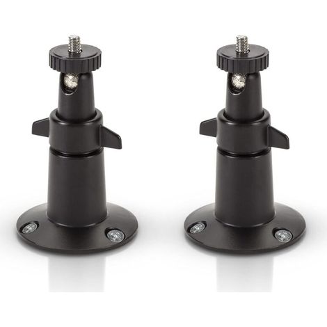 Small Wall Mount, Black Baked Aluminum - Compatible with Arlo and Wasserstein Cameras (2-Pack, Black)