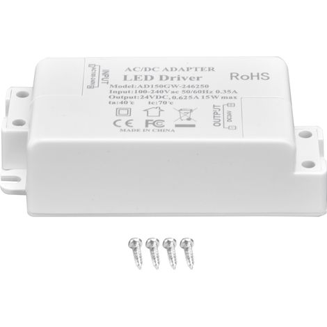Eosnow LED -Treiber DC24V 0,625A 15W DIY Lampe niedrige Spannungstransformator AC 100‑240V