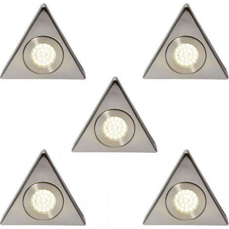 Litecraft Scott Under Cabinet LED Light Warm White Fitting in Nickel - 5 Pack (1/3)