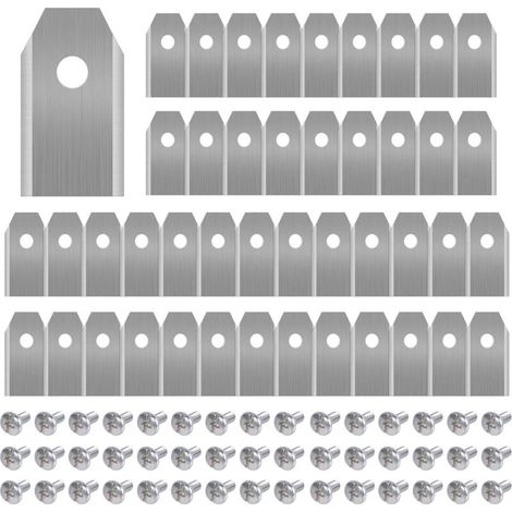 45 lame in titanio per tutti i rasaerba robotizzati Husqvarn/Automower/Yardforce/Gardena (3 g-0,75 mm) con 45 viti, lame di ricambio per modelli 105,310,315,320,420,430x,r40i