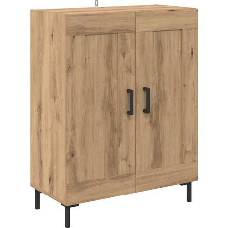 Buffet,Meuble de Rangement,Bahut Chêne artisanal 69,5 x 34 x 90 cm CFW427546 (1/5)