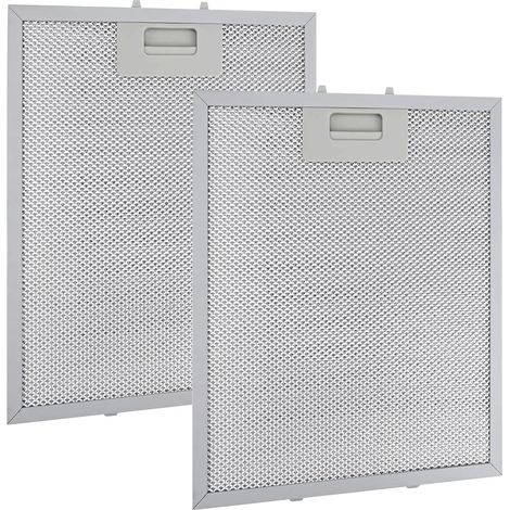 2-teiliger Metallfettfilter, 32 cm x 26 cm, waschbarer Aluminium-Dunstabzugshaubenfilter, Universal-Gitterfilter, für Dunstabzugshauben vieler führender Marken (1/5)