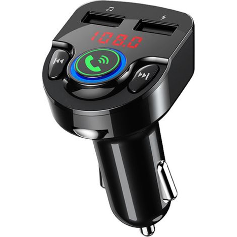 Autoradio Bluetooth 12-24V MP3 Player Mains Libres Carte Mémoire FM A2DP, Accessoire Voiture Noir, Lecture USB, Kit Mains Libres, Compatible Appel et Musique (1/5)