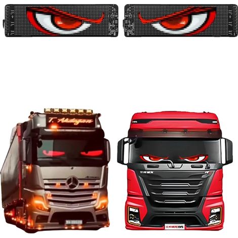 Occhi LED animati per auto, display personalizzabile, app facile da usare, design impermeabile. (1/5)
