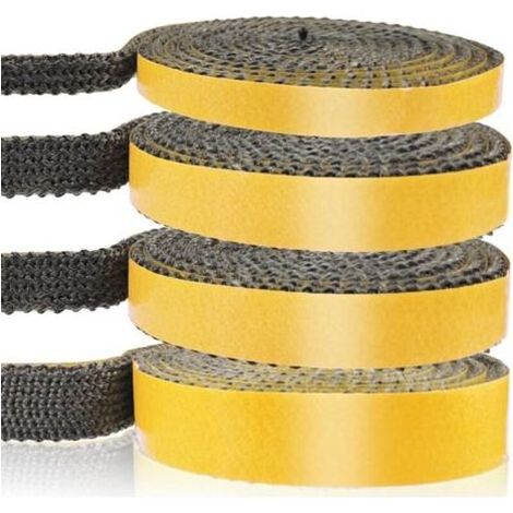 Joint tressé auto-adhésif haute température 3mm x 18mm x 3m – Résistant jusqu'à 600 °C – Pour poêle, cheminée et four (1/5)