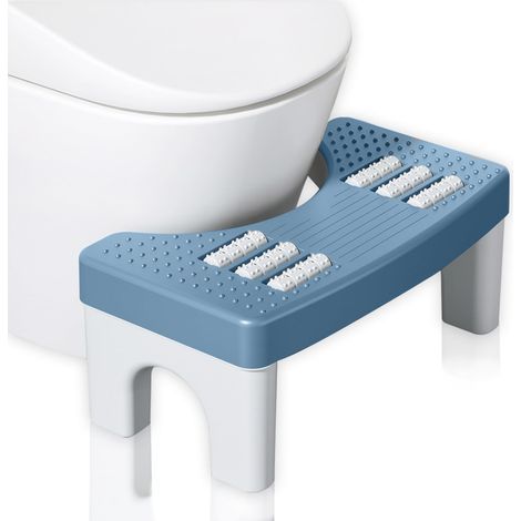 Tabouret de toilette, tabouret de toilette pour salle de bain, tabouret de déjections canines avec fonction de massage, comme soulagement de la constipation pour adultes, reposepieds (1/5)