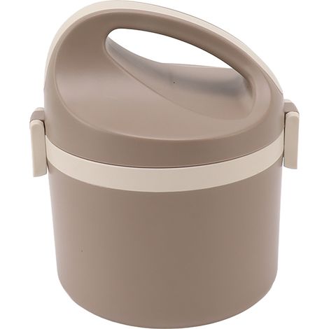 Bento boîte repas acier inoxydable isotherme portable contenant déjeuner brun pour école bureau voyage (1/5)