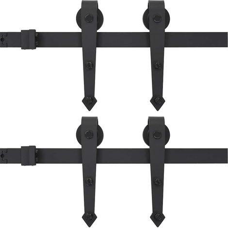 Maison Exclusive - Kit de herrajes de puertas correderas acero ne (1/5)