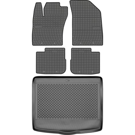 Juego de alfombrillas de goma para Fiat Tipo Hatchback de 2016 + alfombrilla para el maletero. (1/5)