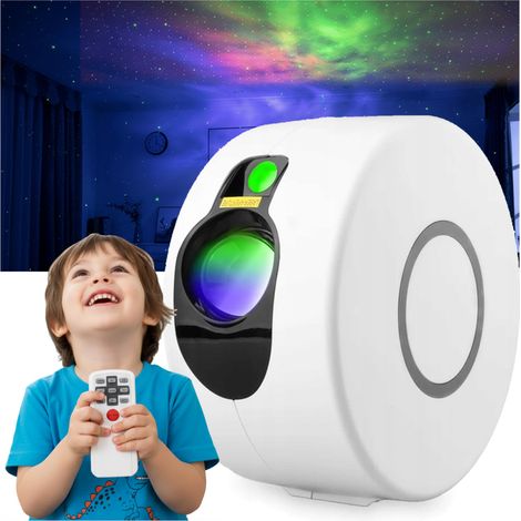 Proiettore di stelle, proiettore laser, lampada notturna Aurora 3D, telecomando + batterie