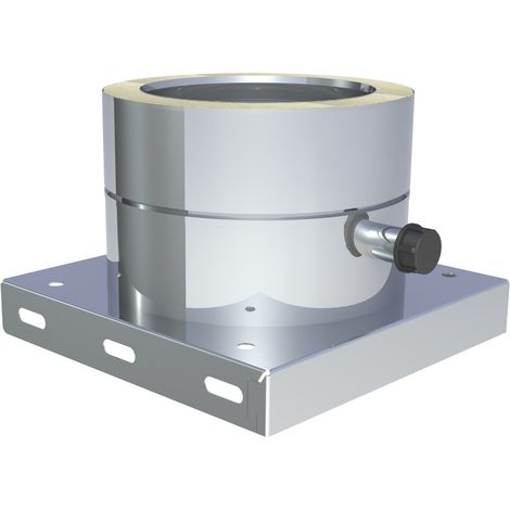 Plaque de base inox avec collecteur de condensat latéral