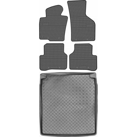 SET di tappetini in gomma per auto e tappetino per bagagliaio per Volkswagen Passat B6 berlina dal 2005 al 2010 (1/5)