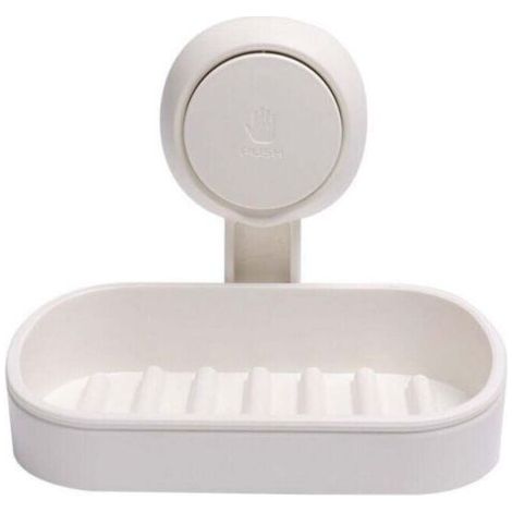 FENOPLASTICAPorte-savon à ventouse, sans perçage, réutilisable, installation en 1 seconde, porte-savon de douche, fixation murale pour carrelage de douche, support de salle de bain étanche. (1/3)