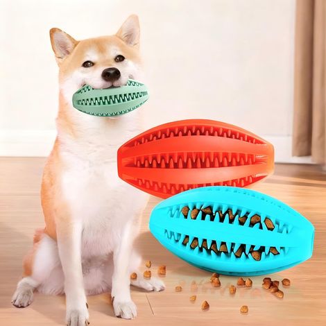 2 Pièce Jouet éducatif interactif pour chien, peut contenir des friandises, durable et résistant aux mâchouillages, bleue et rouge. (1/5)