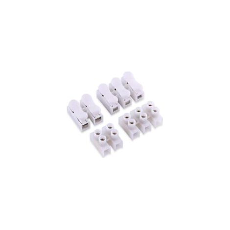 Weißer CH2-Federverbinder, Clipverbinder, Kabelstecker, Drahtanschlussklemme, Schnellanschlussklemme, LED-Streifen-Anschlussklemme, Stecker für Kronleuchter, 60 Stück/Packung – Crezuo (1/4)