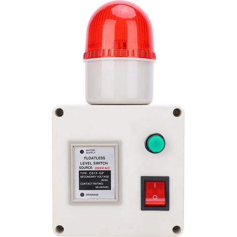 Capteur de niveau de liquide bas, alarme de manque d'eau, 90 dB avec silencieux, prise UE, 220 V CA (1/5)