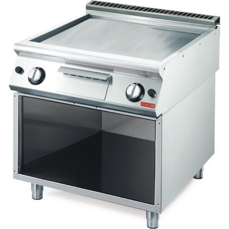 Plancha gaz plaque lisse GM70/80 FTGS 700 - 800 x 700 x 850 mm - Gastro M