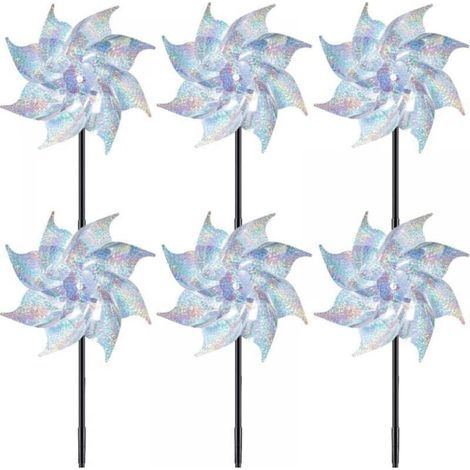 Anti-Bird Windmill, Set of 6 Reflective Windmills, Garden Windmill for Outdoor Use, YMYNY (1/4)