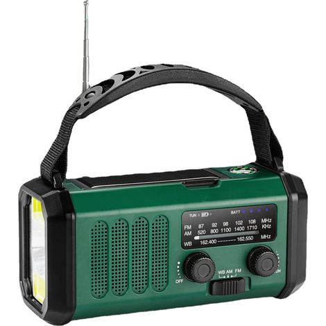 Radio AM/FM/NOAA Portable : Génération Manuelle, Chargeur USB, Lampe Torche LED, Alarme SOS – Signal Fort (1/4)