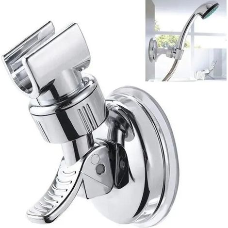 Support de Pommeau de Douche avec Ventouse Puissante pour Salle de Bain, Support Mural Réglable, Accessoire de Salle de Bain Meuble salle de bain