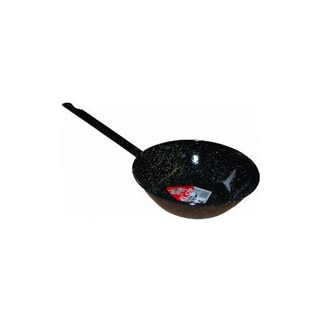 FPLUS sarten honda c/mango vitrif.20 , Sarten honda esmaltada con mango de 20 cms.                     Capacidad 1 litros,apta para cocinas de gas,electrica,vitro e induccion.