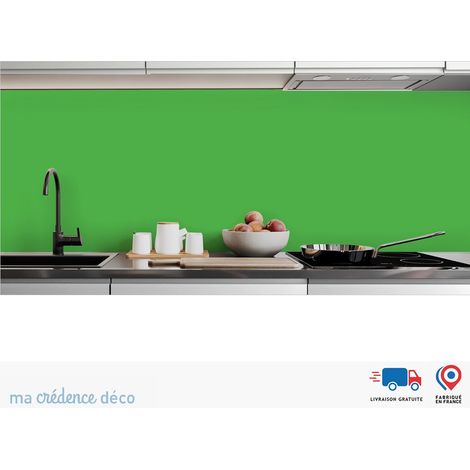 Crédence : Vert lumineux RAL 6018 - Alu composite - 60 - 120 (1/3)