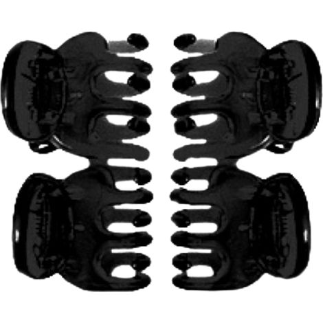 Donegal Haarspangen, schwarz, 4er-Pack (1/3)