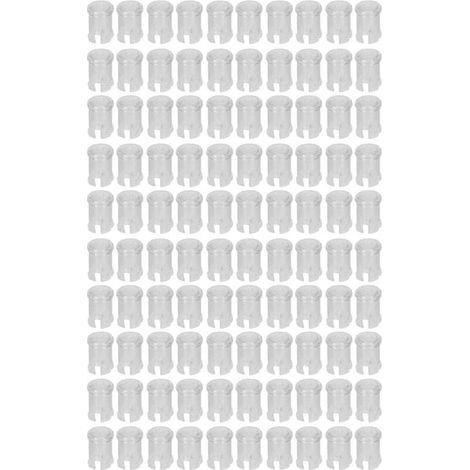 Lot de 100 capuchons de diode lumineuse, couvercle de protection pour diode électroluminescente, support de 5 mm, support à clip transparent (1/4)