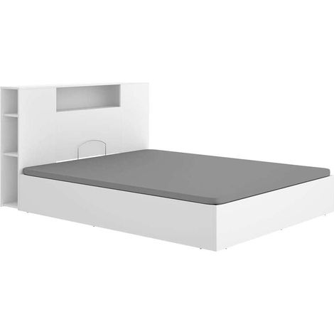 Cabecero matrimonio + canape Laura acabado blanco, 96cm(alto) 157.2cm(ancho) 213.4cm(largo)