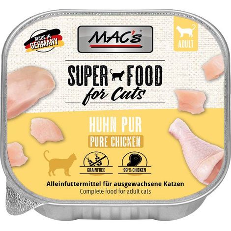 MAC's Cat SUPER ALIMENT Barquette de 100 g - Poulet 100 g