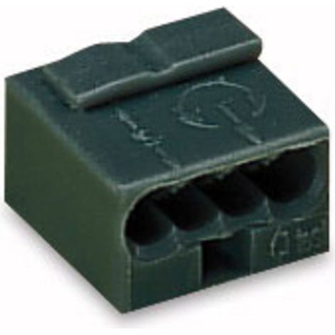 Dosenklemme starr: -0.8 mm² Polzahl: 4 WAGO 1 St. Dunkelgrau (1/4)