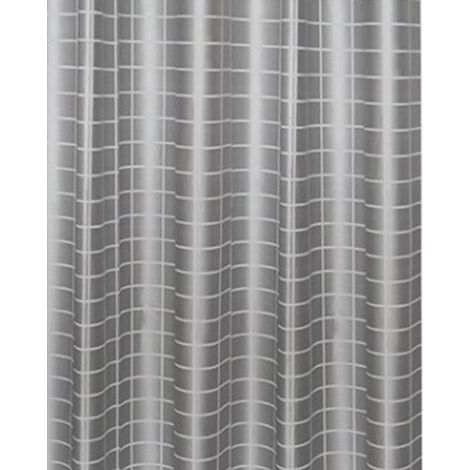 Tenda da doccia Spacnana 80x80 cm, tenda da bagno con fibbia in acciaio inox e 2 ganci, set tenda da bagno in PEVA grigio con griglia per dormitorio.