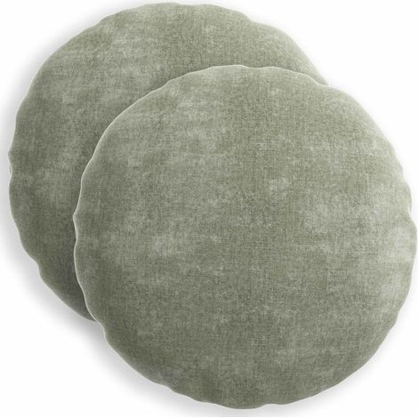 Federa 2 pz HEERLEN Verde Ø 60 cm Tessuto Chenille vidaXL
