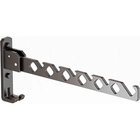 Nuevos modelos para 2025 - Gancho para ropa - Plegable - Regalos para el Día del Padre - Antracita - Tendedero plegable - Tendedero plegable - 35 cm - Montaje en pared (1/5)