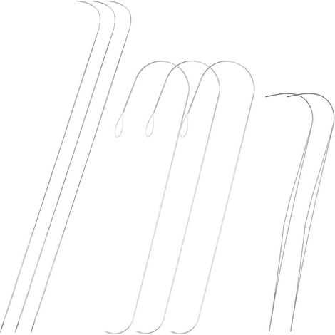 Lot de 8 aiguilles à perles courbées en acier inoxydable pour la création de bijoux