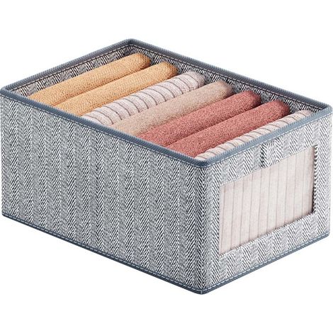 Graue Aufbewahrungsbox fürs Schlafzimmer
