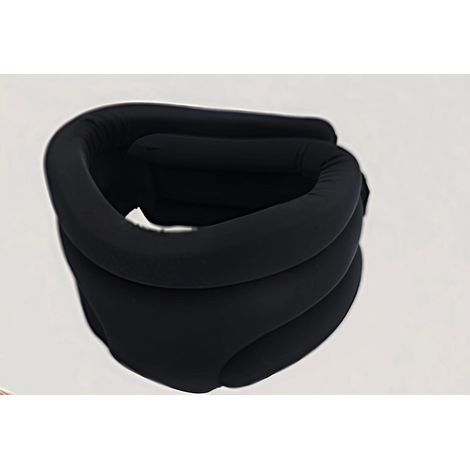 Orthèse cervicale ajustable en mousse souple avec tour de cou de 36 à 48 cm pour soutien du cou et sommeil couleur noire (1/5)
