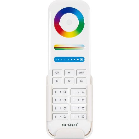 Controller Regolatore RGBW 12/24V DC + Telecomando RF 8 Zone MIBOXER (1/5)