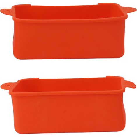 2Pcs Silicone Grease Cup Liners Reusable Drip Pan Liners Silicone Rear Grease Catcher for Griddle (1/5)