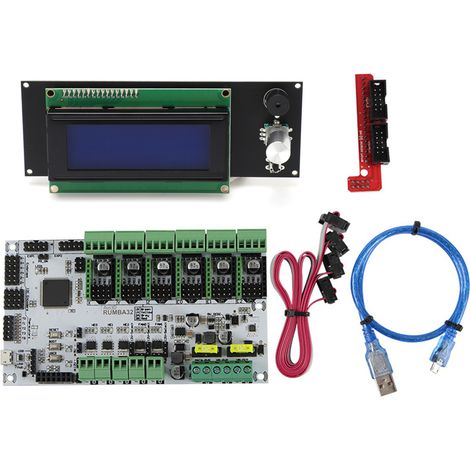 Carte mère RUMBA32 avec écran LCD 2004, version DIY améliorée pour imprimante 3D, contrôleur principal, affichage cristal liquide, kit de mise à niveau (1/5)