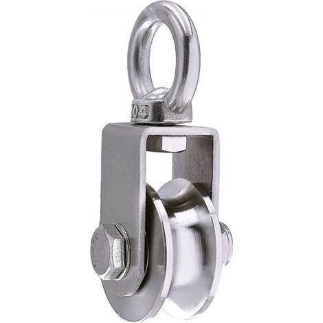 500 kg Heberolle mit 2 Lagern, Seilrolle, 48 mm Rolle, 201 Hebering, 48 Rad, U-förmige Nut (1/4)