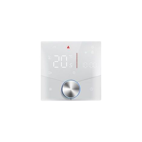 Termostato inteligente WiFi Tuya, control por voz, botón de control de temperatura digital semanal programable con color de luz variable para calefacción por agua/caldera de gas, compatible