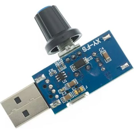 Controlador de velocidad del viento USB, controlador de volumen de aire, refrigeración silenciosa, módulo de interruptor de velocidad del ventilador