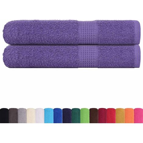 Serviettes de sauna FROGN 2 pcs violet 80x200 cm 360 g/m²